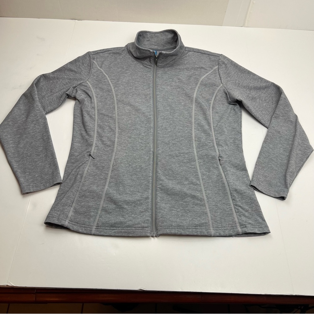 Kuhl Womens Grey Gray Full Zip Lightweight Jacket Large Athletic Outdoor Pockets